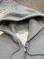 Black Cotton Check Trim Zip-Through - Men's