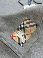 Black Cotton Check Trim Zip-Through - Men's
