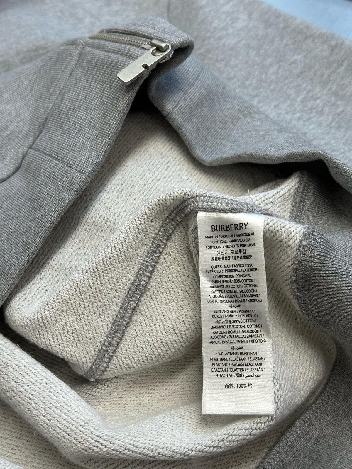 Black Cotton Check Trim Zip-Through - Men's
