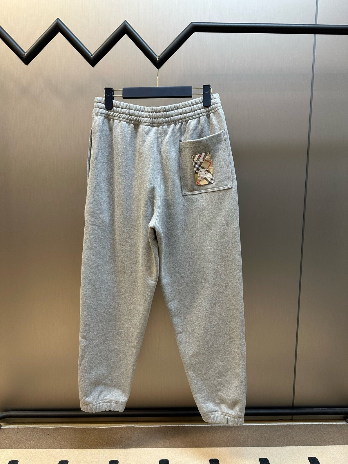 Black Cotton Drawstring Joggers - Men's