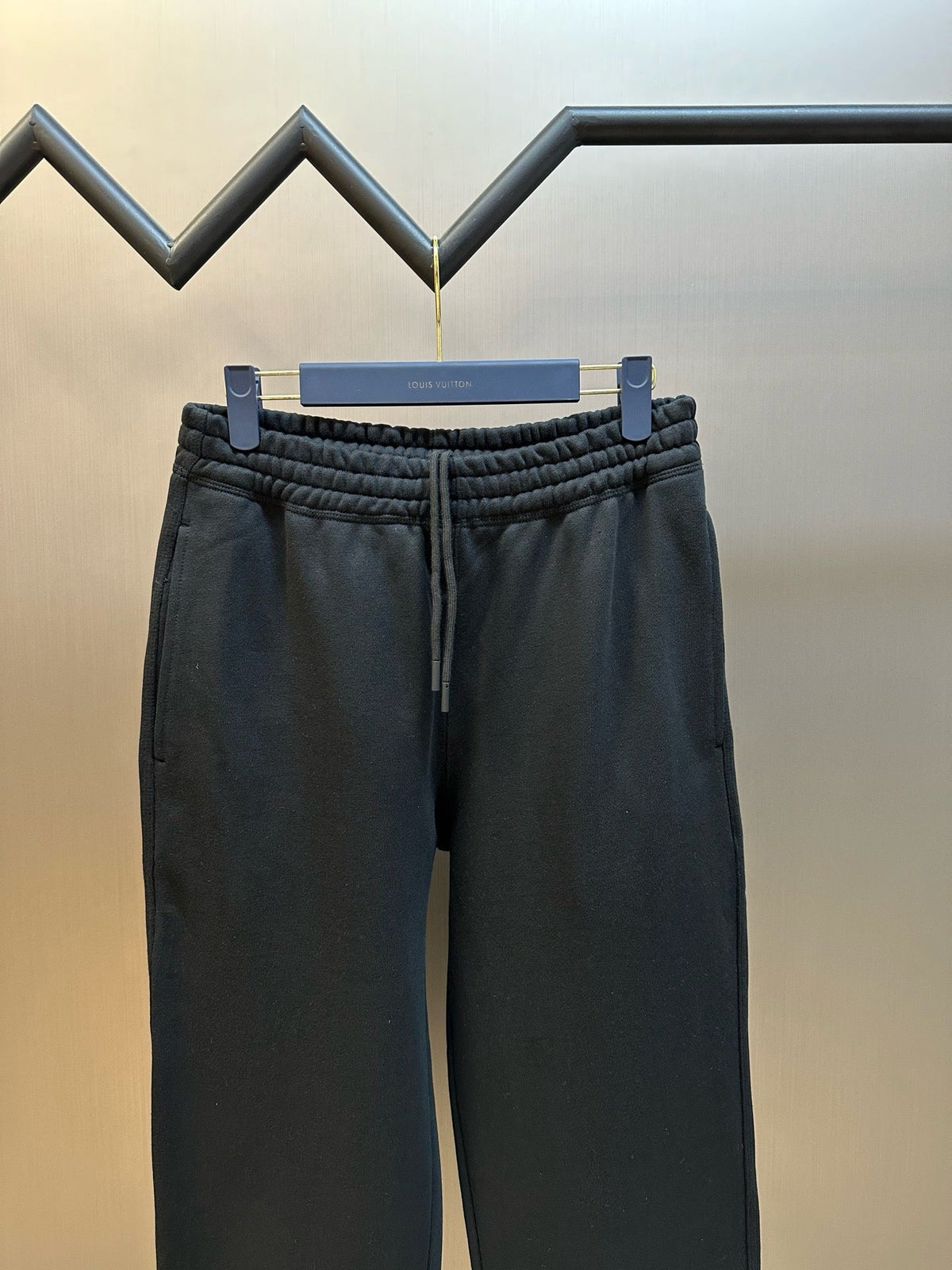 Black Cotton Drawstring Joggers - Men's