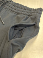 Black Cotton Drawstring Joggers - Men's