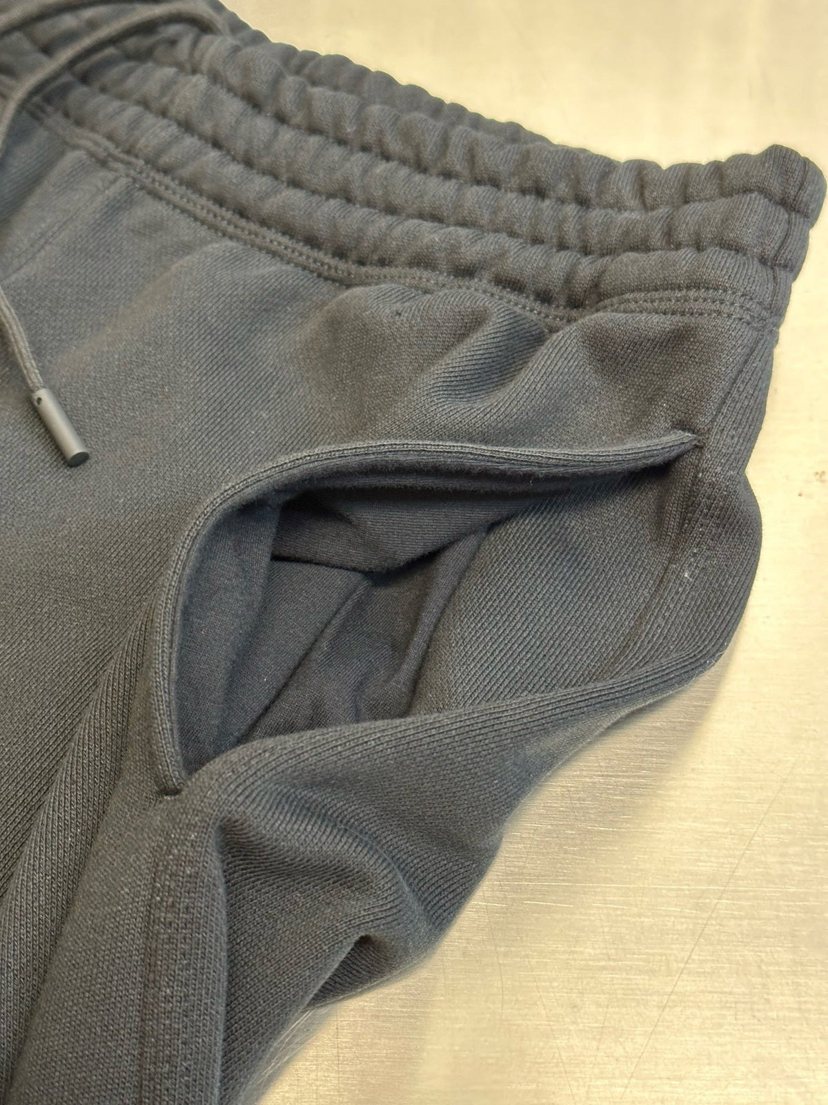 Black Cotton Drawstring Joggers - Men's