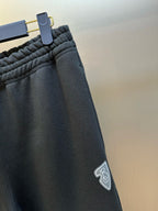 Black Cotton Cuffed Joggers - Men's