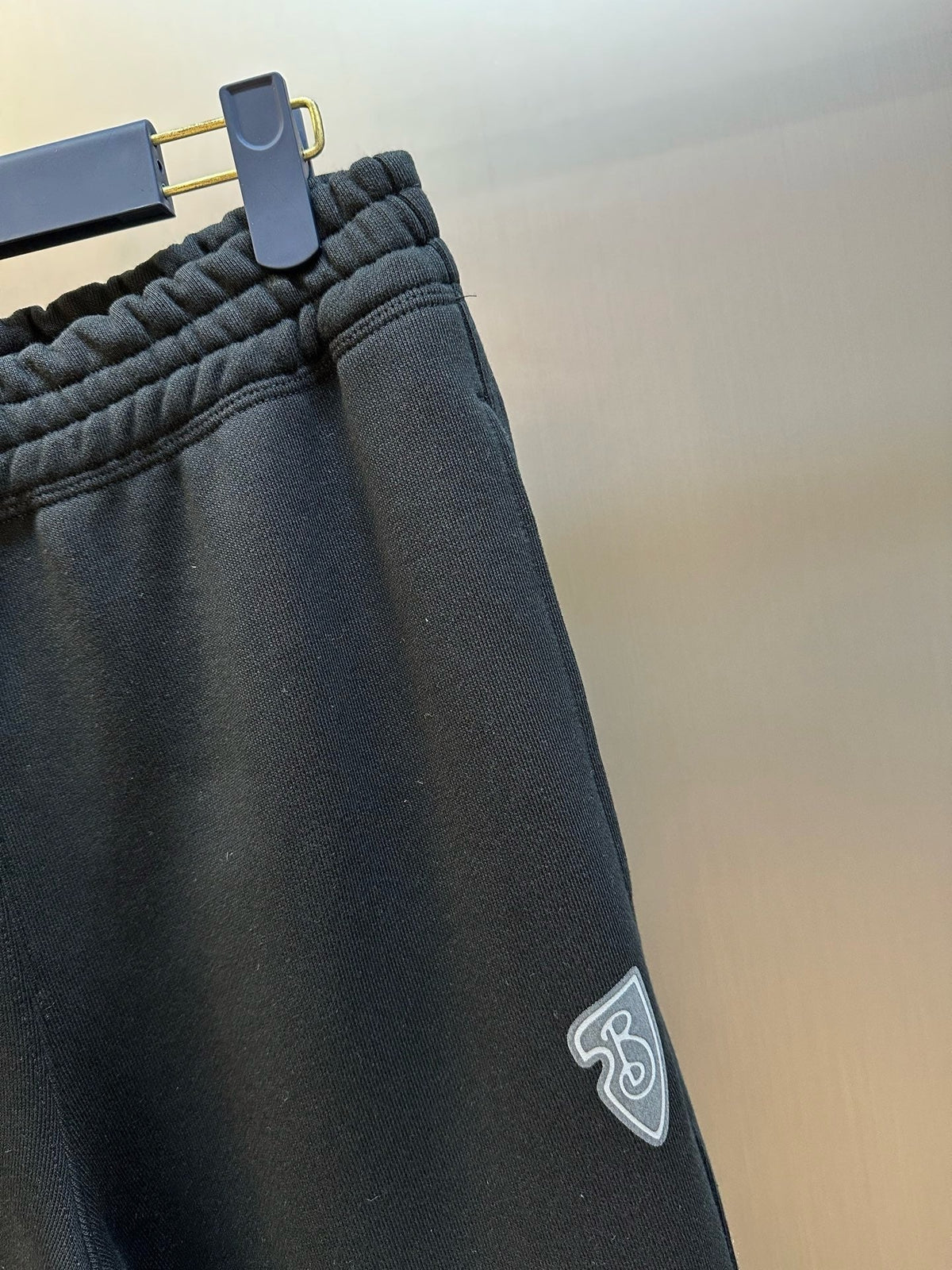 Black Cotton Cuffed Joggers - Men's