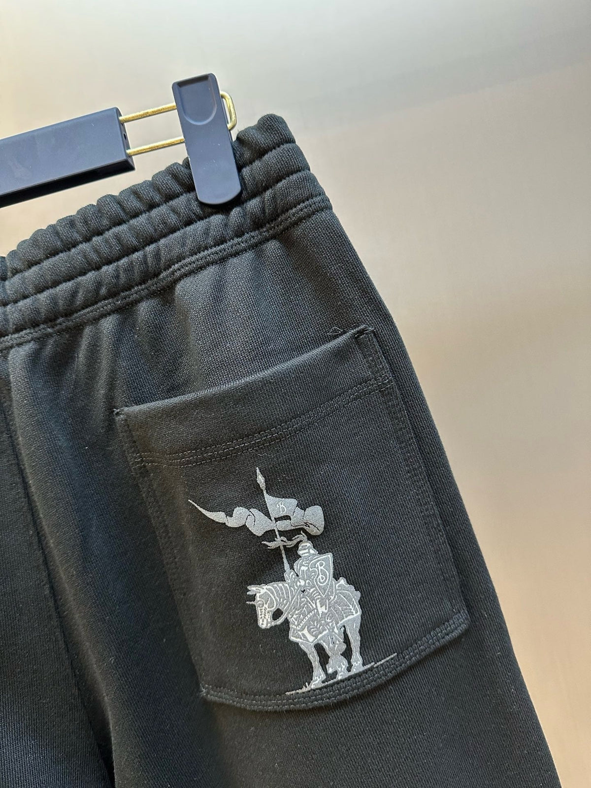 Black Cotton Cuffed Joggers - Men's