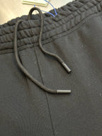 Black Cotton Cuffed Joggers - Men's