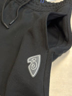 Black Cotton Cuffed Joggers - Men's