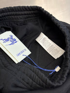 Black Cotton Cuffed Joggers - Men's