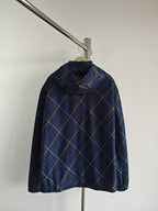 Navy Check Quilted Jacket - Men's