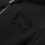 Black Cotton Plain Zip-Through - Men's