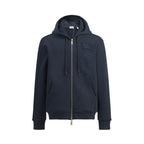 Black Cotton Plain Zip-Through - Men's