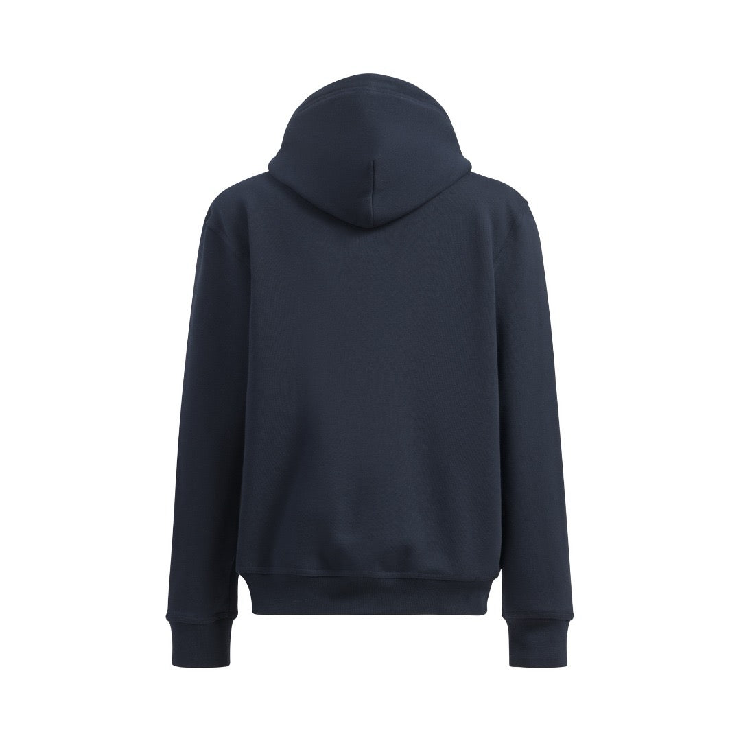 Black Cotton Plain Zip-Through - Men's