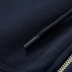 Black Cotton Plain Zip-Through - Men's