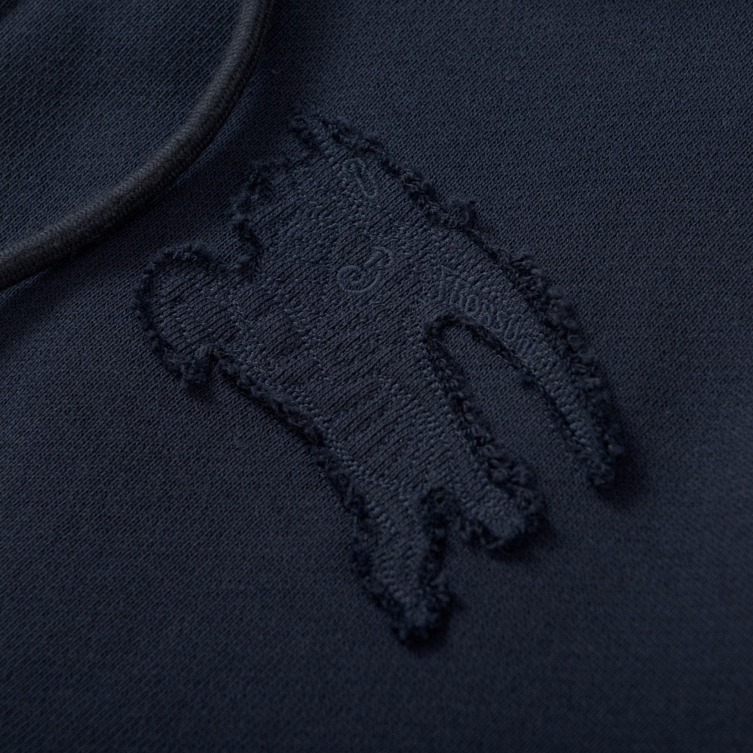 Black Cotton Plain Zip-Through - Men's