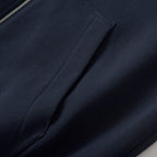 Black Cotton Plain Zip-Through - Men's