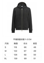 Black Cotton Plain Zip-Through - Men's