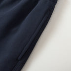 Black Cotton Plain Joggers - Men's