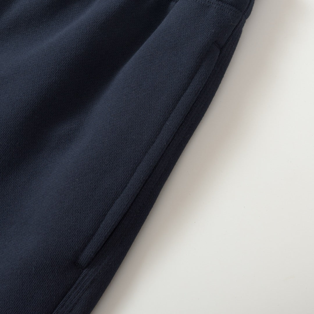 Black Cotton Plain Joggers - Men's