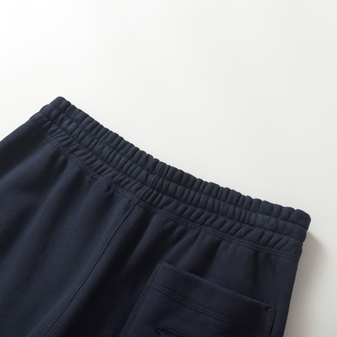 Black Cotton Plain Joggers - Men's