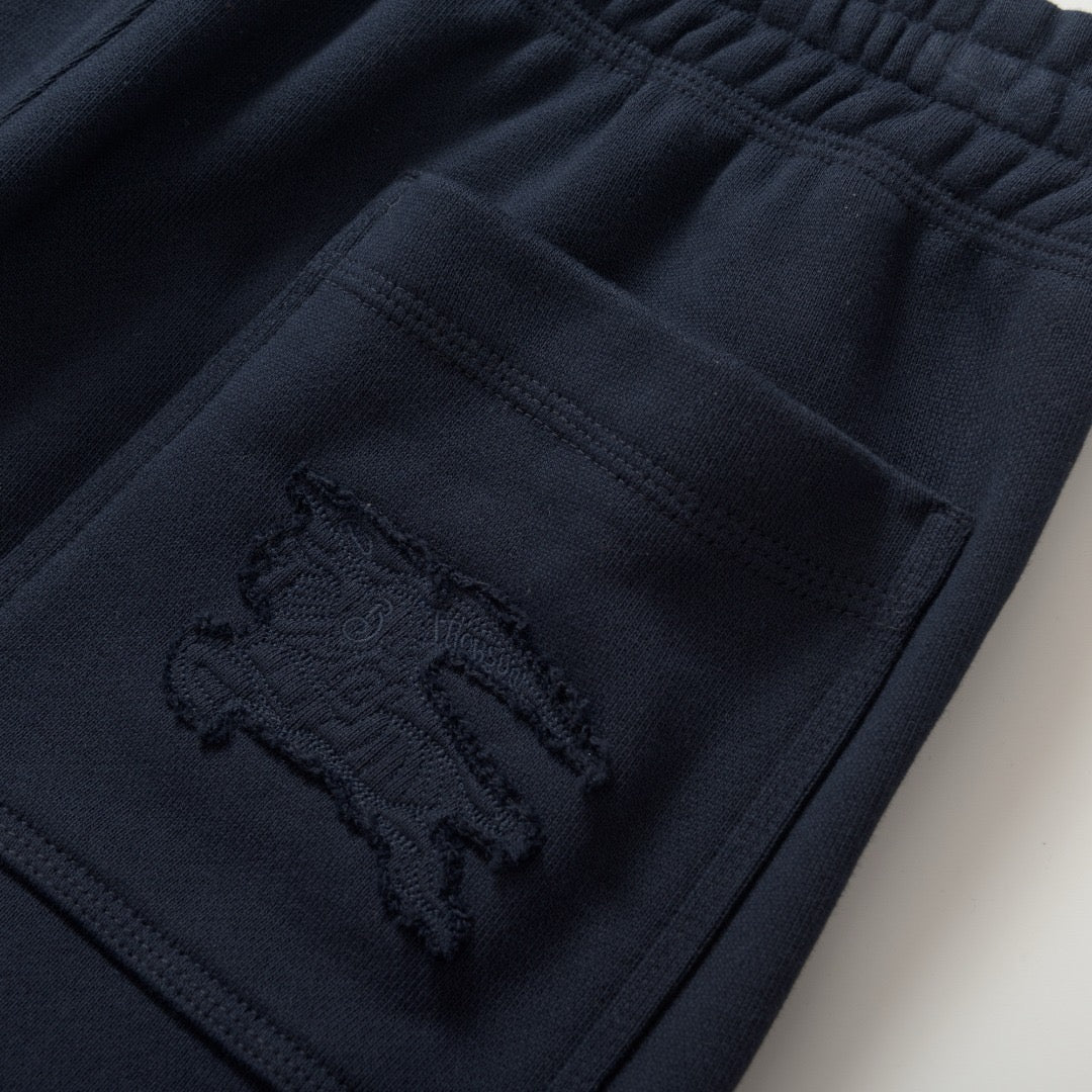 Black Cotton Plain Joggers - Men's