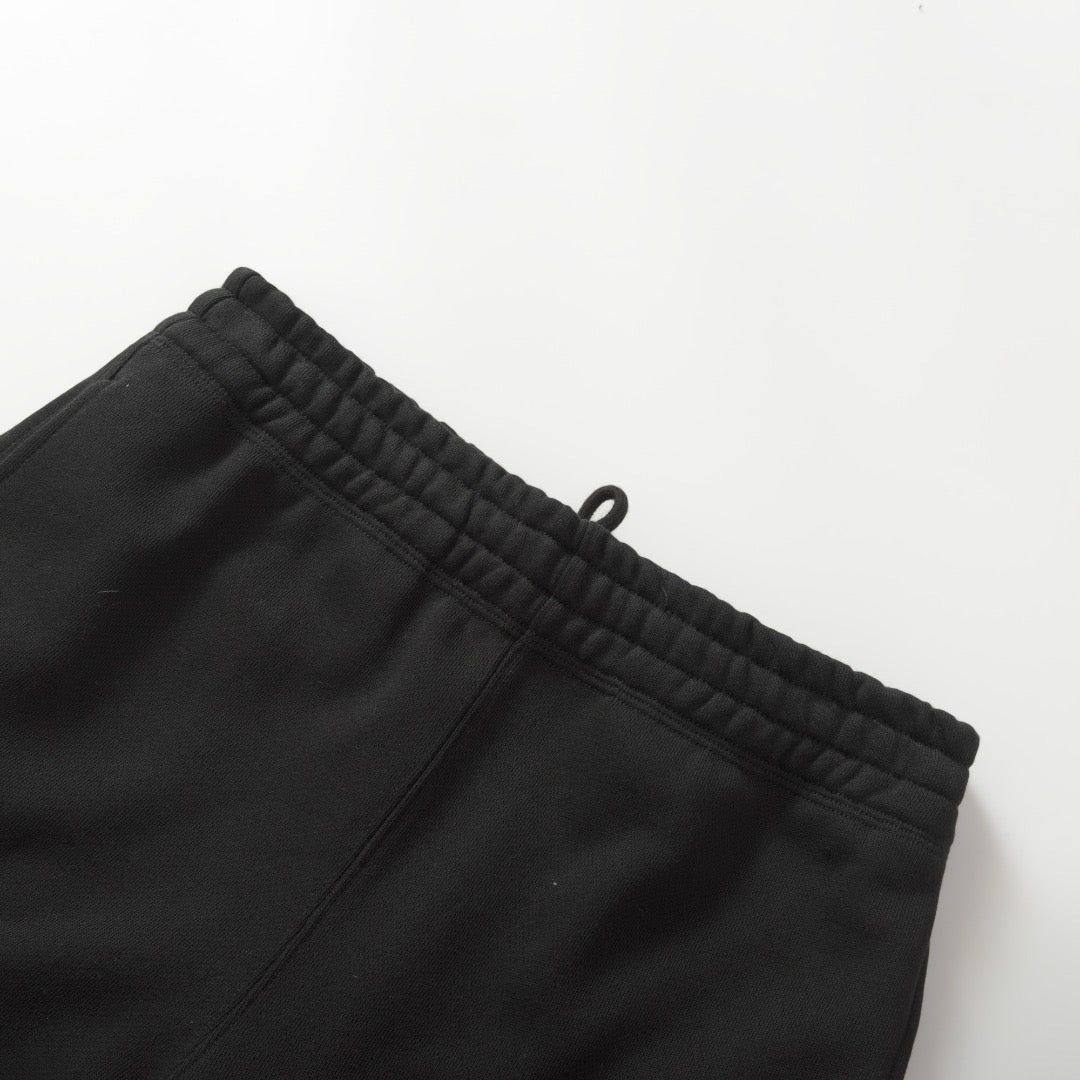 Black Cotton Plain Joggers - Men's