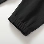 Black Cotton Plain Joggers - Men's