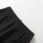 Black Cotton Plain Joggers - Men's