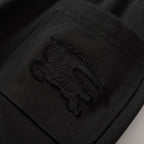 Black Cotton Plain Joggers - Men's