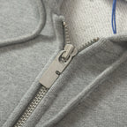 Black Cotton Check Patch Zip-Through - Men's