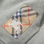 Black Cotton Check Patch Zip-Through - Men's