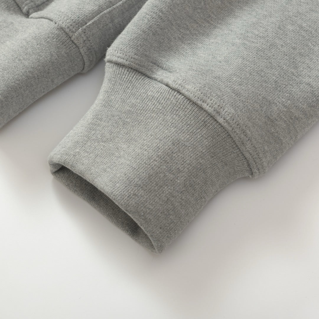 Black Cotton Check Patch Zip-Through - Men's