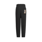 Black Cotton Tapered Joggers - Men's