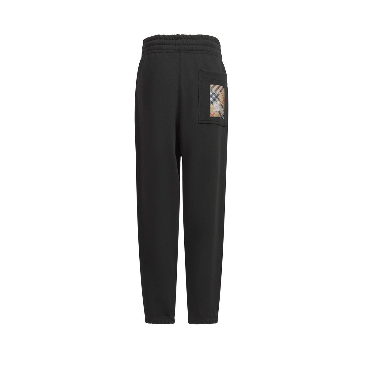 Black Cotton Tapered Joggers - Men's
