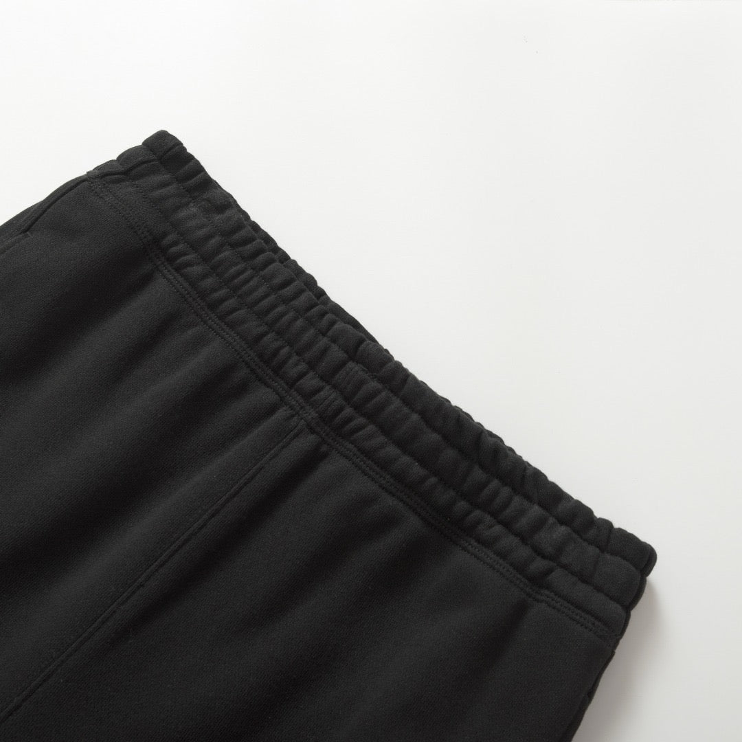 Black Cotton Tapered Joggers - Men's