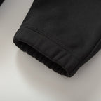 Black Cotton Tapered Joggers - Men's