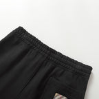 Black Cotton Tapered Joggers - Men's
