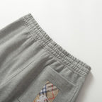 Black Cotton Tapered Joggers - Men's