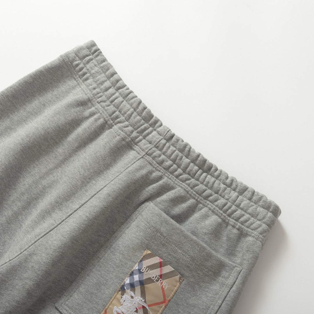 Black Cotton Tapered Joggers - Men's