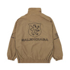 Black Nylon Embroidered Track - Men's