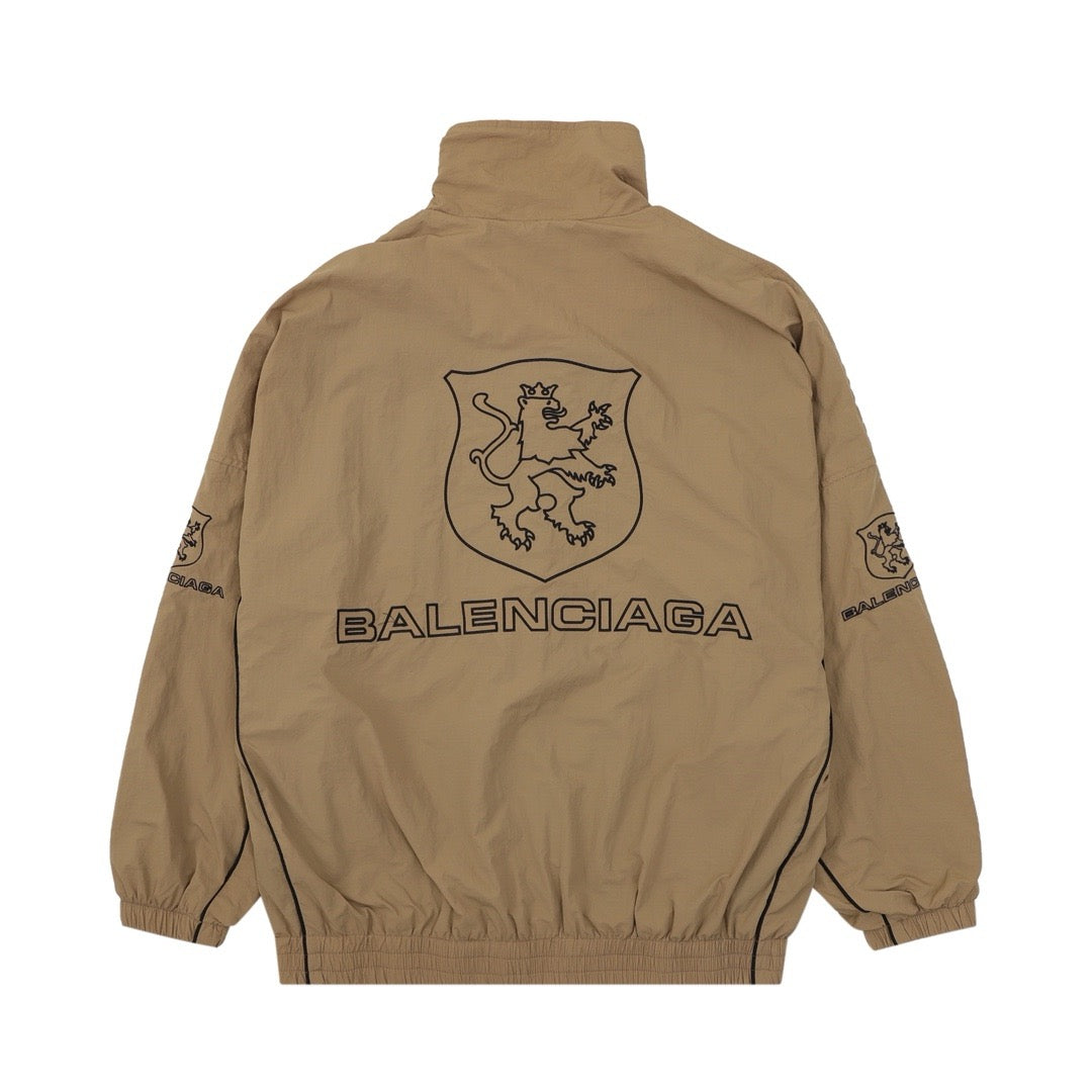 Black Nylon Embroidered Track - Men's
