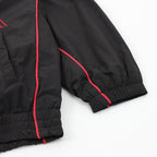 Black Nylon Embroidered Track - Men's