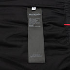 Black Nylon Embroidered Track - Men's