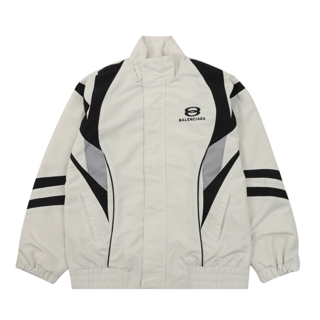 Black Nylon Panelled Track - Men's
