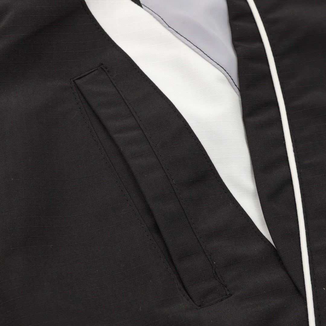 Black Nylon Panelled Track - Men's