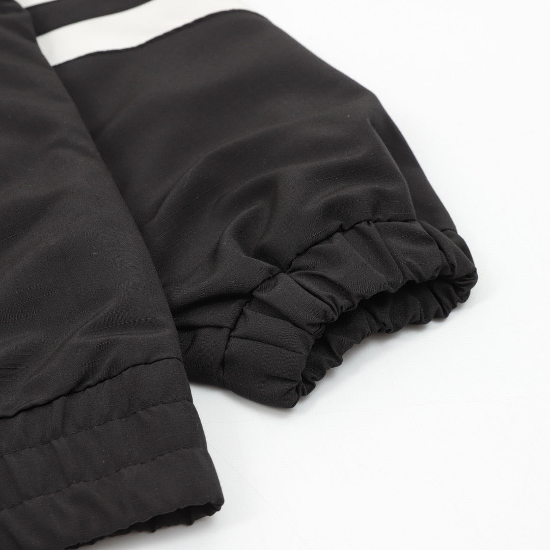 Black Nylon Panelled Track - Men's