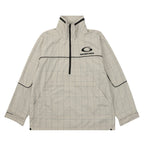 Khaki Nylon Half-Zip Anorak - Men's