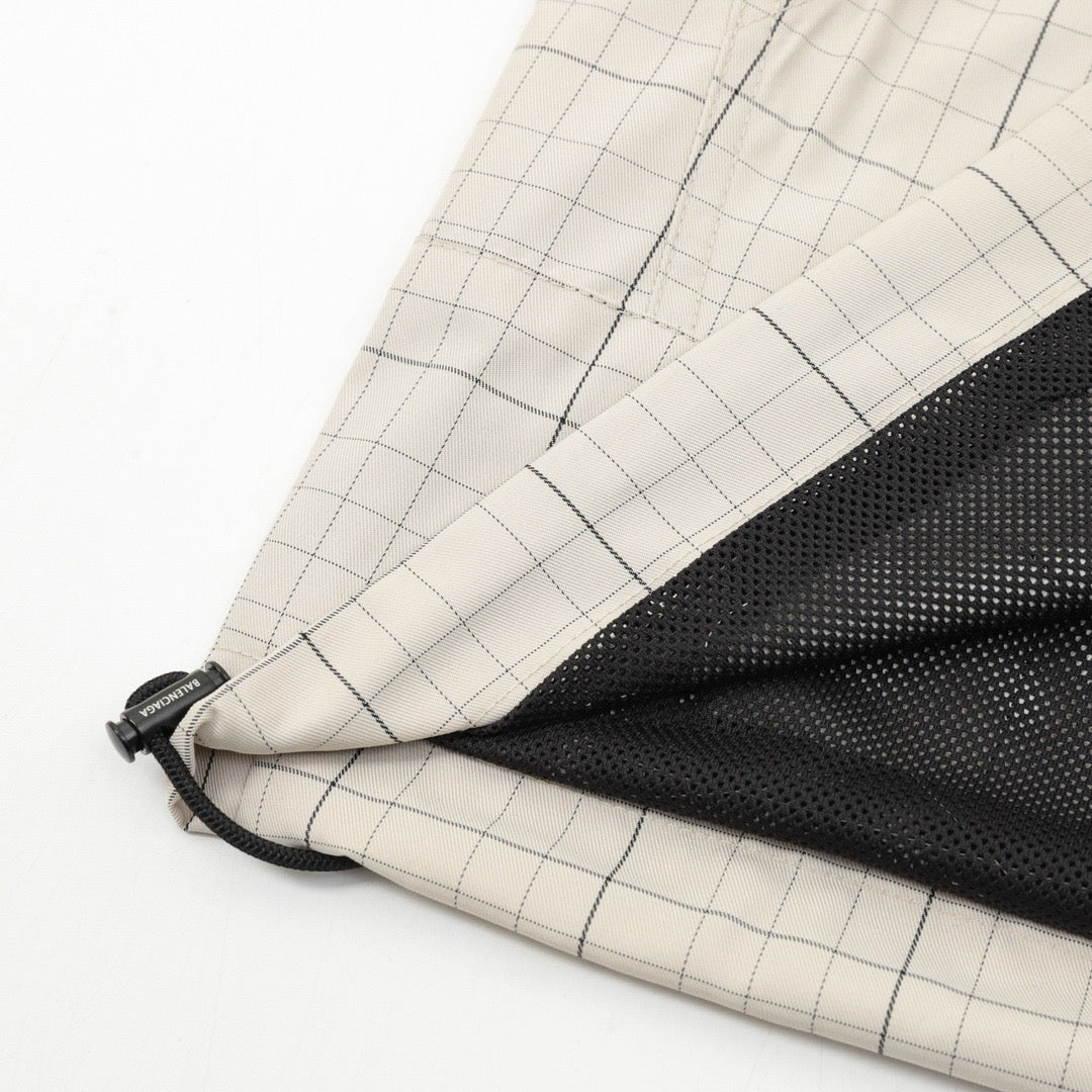 Khaki Nylon Half-Zip Anorak - Men's