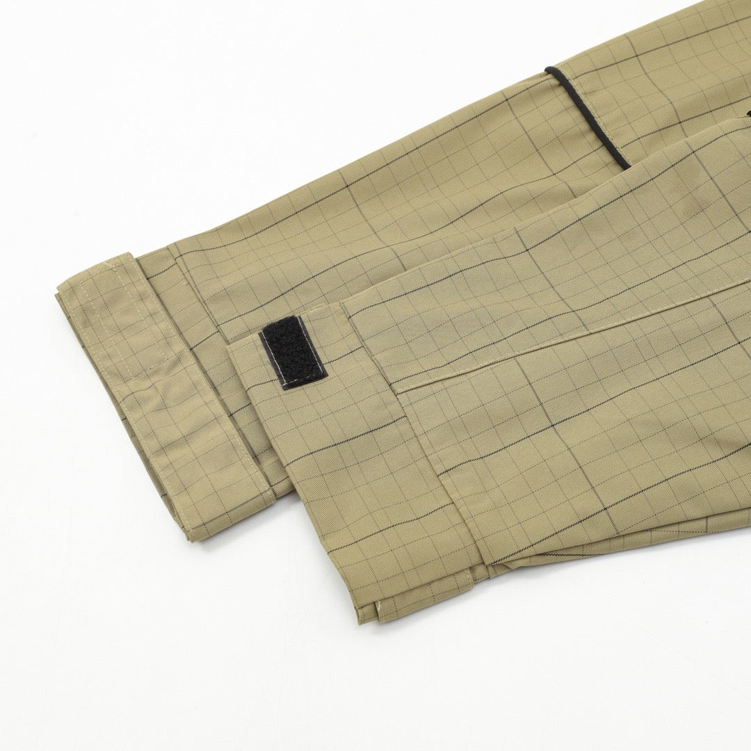 Khaki Nylon Half-Zip Anorak - Men's