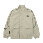 Cream Nylon Piped Track - Men's